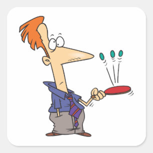 Adesivo Quadrado Homem Batendo Bolas Em Um Bat