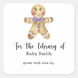 Adesivo Quadrado Homem de gengibre - para a biblioteca de