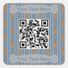 Adesivo Quadrado Homem de Gingerpão de Diversão e Rico