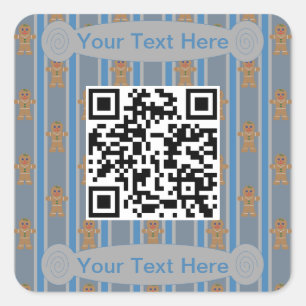 Adesivo Quadrado Homem de Gingerpão de Diversão e Rico