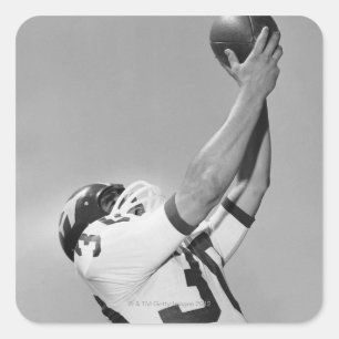 Adesivo Quadrado Homem que joga o futebol