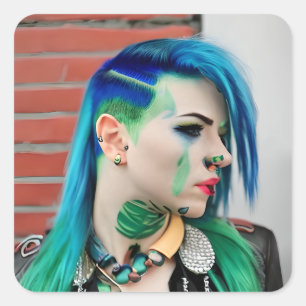 Adesivo Quadrado Homem Trans LGBT