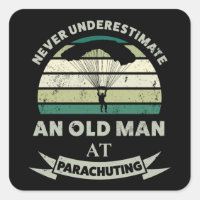 Homem Velho em Paraquedista Engraçado Presente no