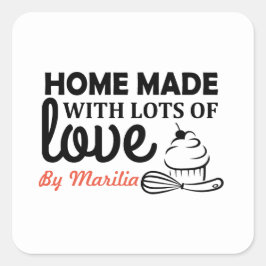 Adesivo Quadrado Homemade Cupcakes Classic Round Sticker