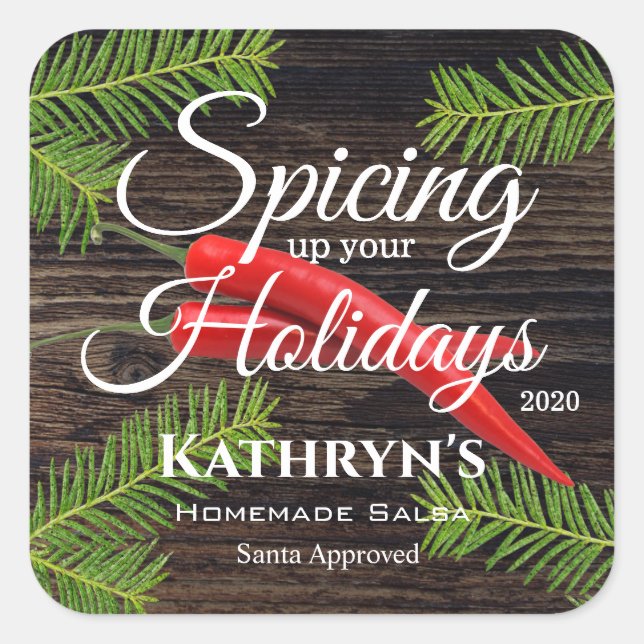 Adesivo Quadrado Homemade Personalizada Salsa (Frente)