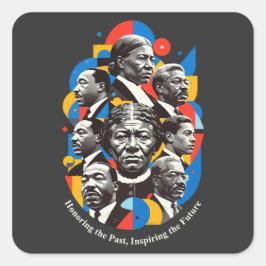 Adesivo Quadrado Homenageando o Passado, Inspirando o Futuro