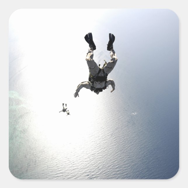 Adesivo Quadrado Homens da Força Aérea dos EUA (Frente)