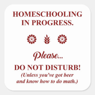 ADESIVO QUADRADO HOMESCHOOLING EM ANDAMENTO!
