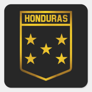 Adesivo Quadrado Honduras Emblem