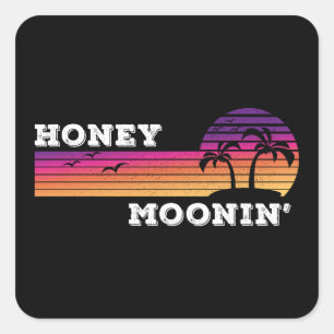 Adesivo Quadrado Honey Moonin Beach Honeymoon Men Co