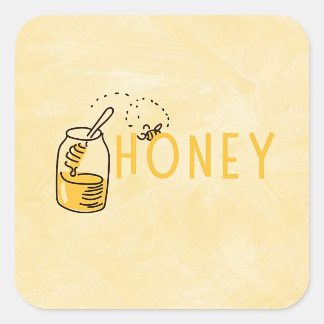 Adesivo Quadrado Honey Sticker (Frente)