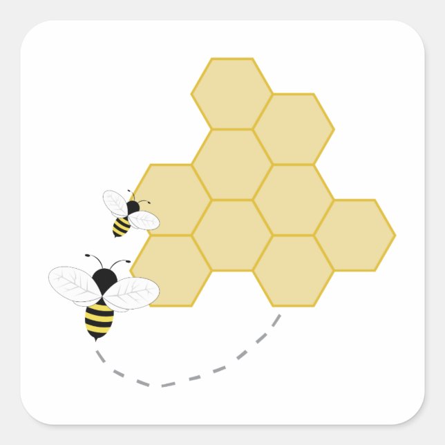 Adesivo Quadrado Honeycomb (Frente)