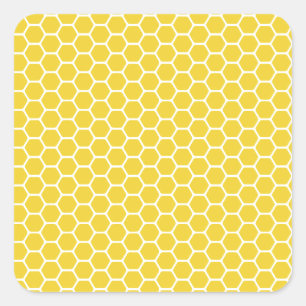 Adesivo Quadrado Honeycomb amarelo