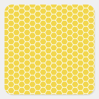 Adesivo Quadrado Honeycomb amarelo