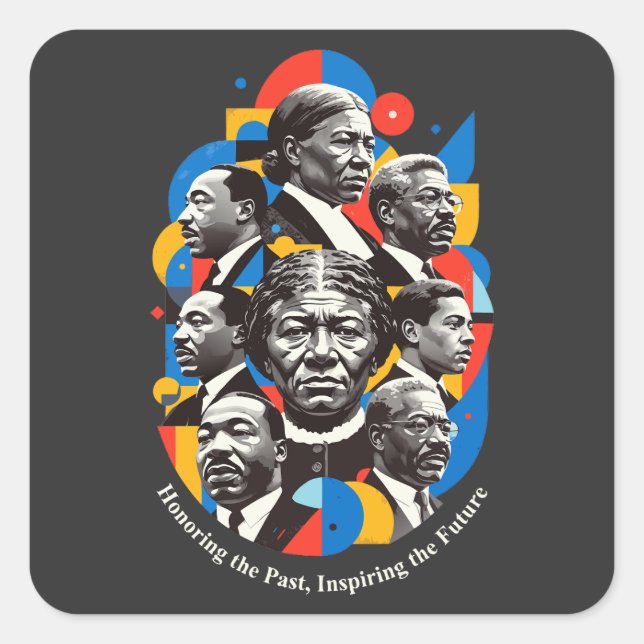 Adesivo Quadrado Honoring The Past, Inspiring The future (Frente)