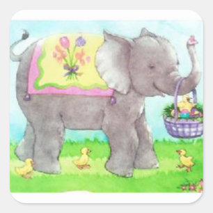 Adesivo Quadrado Hora da páscoa!