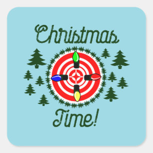 Adesivo Quadrado Hora de Natal Acende o ponto!