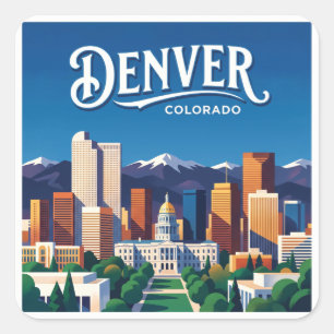 Adesivo Quadrado Horizonte de Denver Colorado