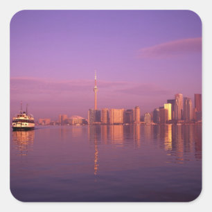 Adesivo Quadrado Horizonte de Toronto, Ontário, Canadá