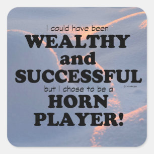 Adesivo Quadrado Horn Wealthy & Successous Square Sticker