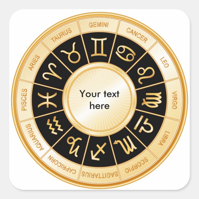 Adesivo Quadrado Horoscópio Mandala (Frente)