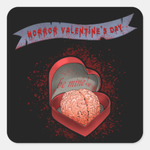 Adesivo Quadrado Horror Valentine's Day 