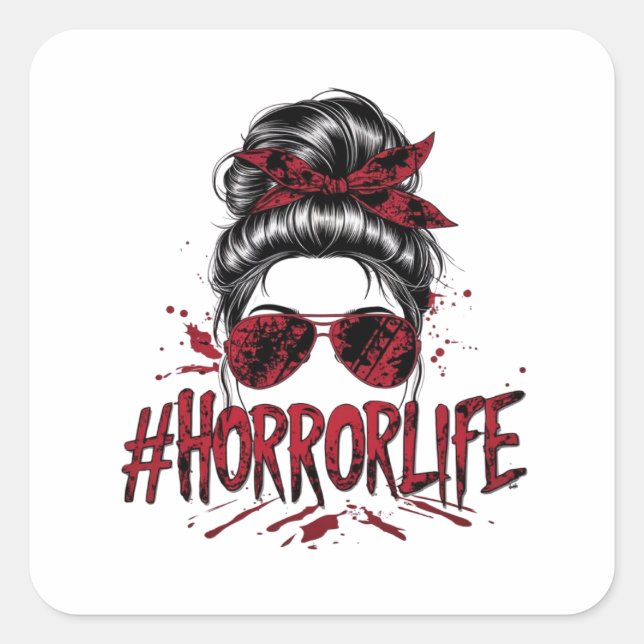 ADESIVO QUADRADO HORRORLIFE (Frente)