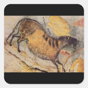 Adesivo Quadrado Horse', Lascaux, Dordogne_Art da antiguidade