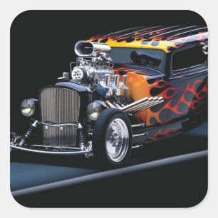 Adesivo Quadrado Hot rod