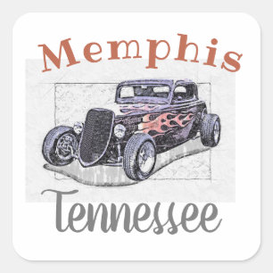 Adesivo Quadrado Hotrod "Memphis Tennessee"