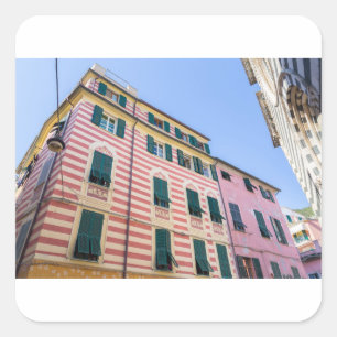Adesivo Quadrado House facades Monterosso Cinque Terre Liguria Ital