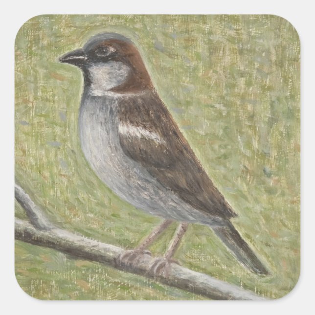 Adesivo Quadrado House Sparrow 2008 (Frente)