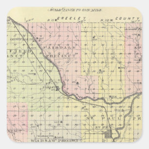 Adesivo Quadrado Howard County, Nebraska