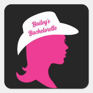 Adesivo Quadrado Howdy Bachelorette
