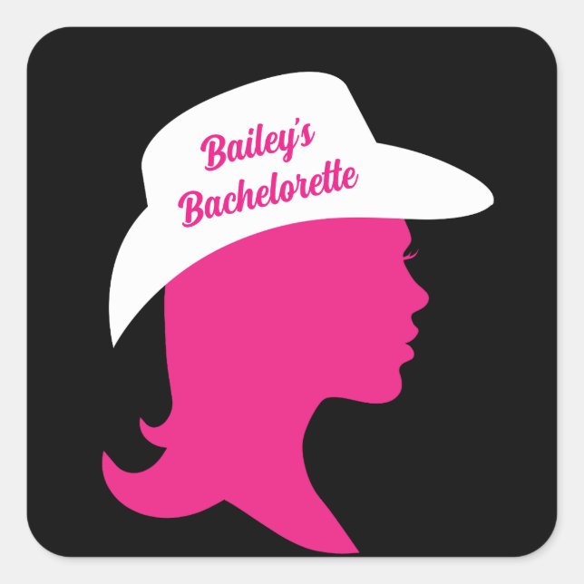 Adesivo Quadrado Howdy Bachelorette (Frente)