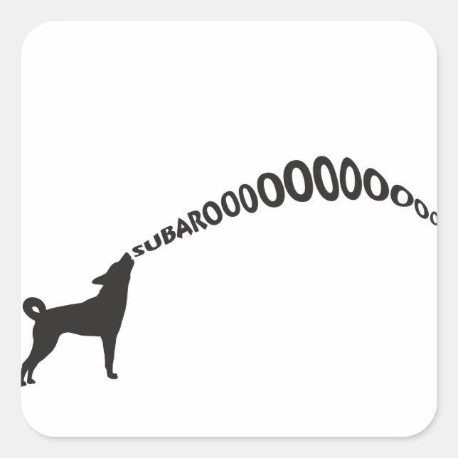 Adesivo Quadrado Howling Subaru Dog (Frente)