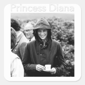 Adesivo Quadrado HRH Princesa Diana Escócia