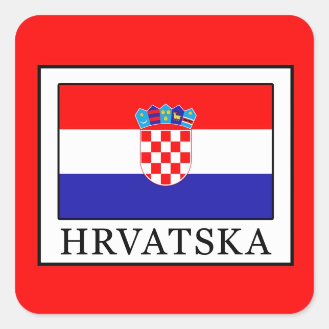 Adesivo Quadrado Hrvatska (Frente)