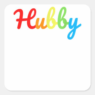 Adesivo Quadrado Hubby Orgulho gay LGBT Casamentos Presentes Lua de