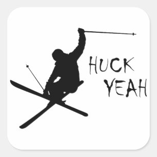 Adesivo Quadrado Huck Sim (Skiing)