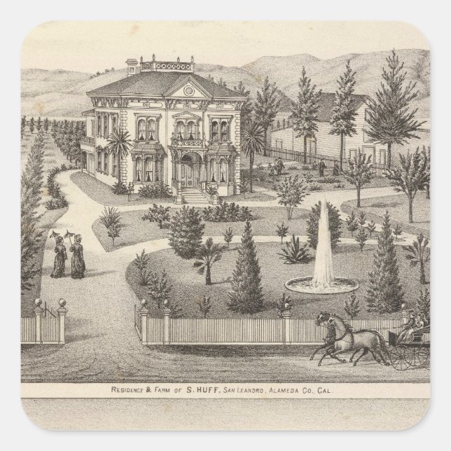 Adesivo Quadrado Huff, Residências Owen (Frente)