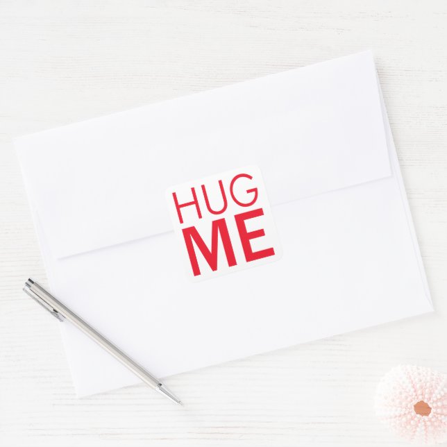 Adesivo Quadrado Hug me (Envelope)