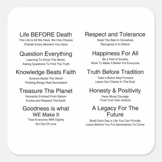 Adesivo Quadrado Humandros (Frente)