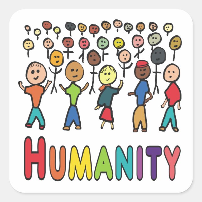 Adesivo Quadrado Humanidade (Frente)