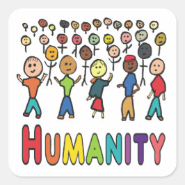 Adesivo Quadrado Humanidade