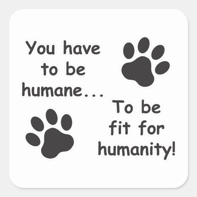 Adesivo Quadrado Humanidade para a Humanidade (Frente)
