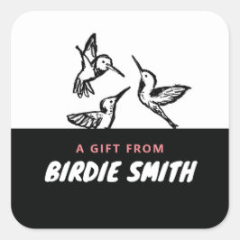 ADESIVO QUADRADO HUMMINGBIRD