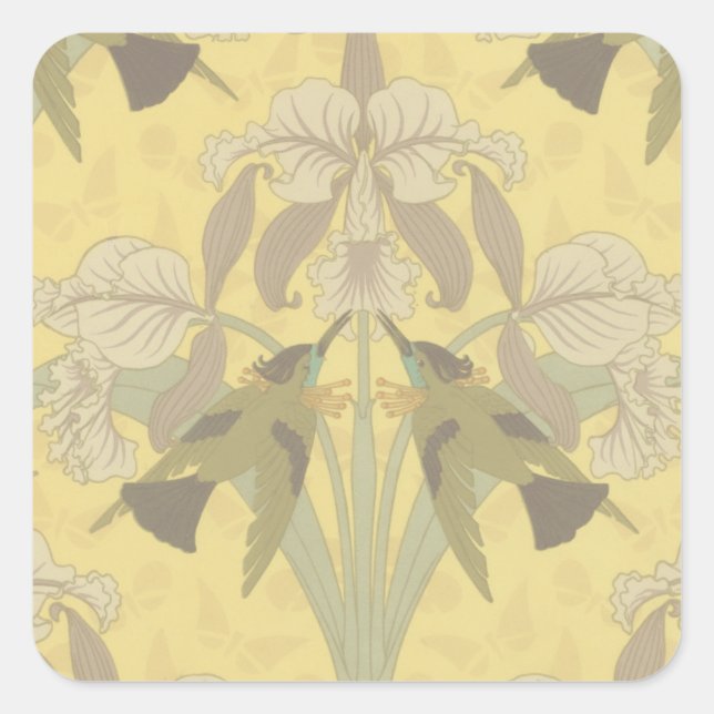 Adesivo Quadrado Hummingbird e Iris (Frente)