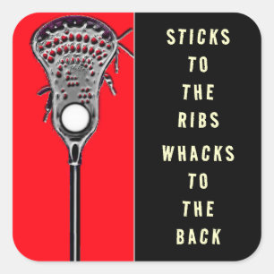 Adesivo Quadrado Humor do Lacrosse