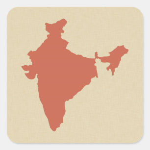 Adesivo Quadrado Humores corais India da especiaria